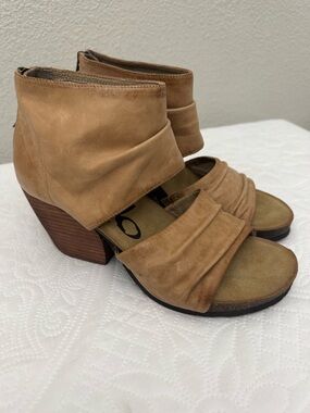 OTBT Patchouli Bootie Sandal Tan Leather Size 10